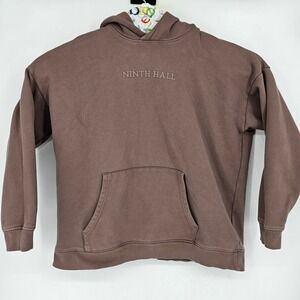Ninth Hall Fundamentals Hoodie Mens Large Taupe Brown Pullover Oversized